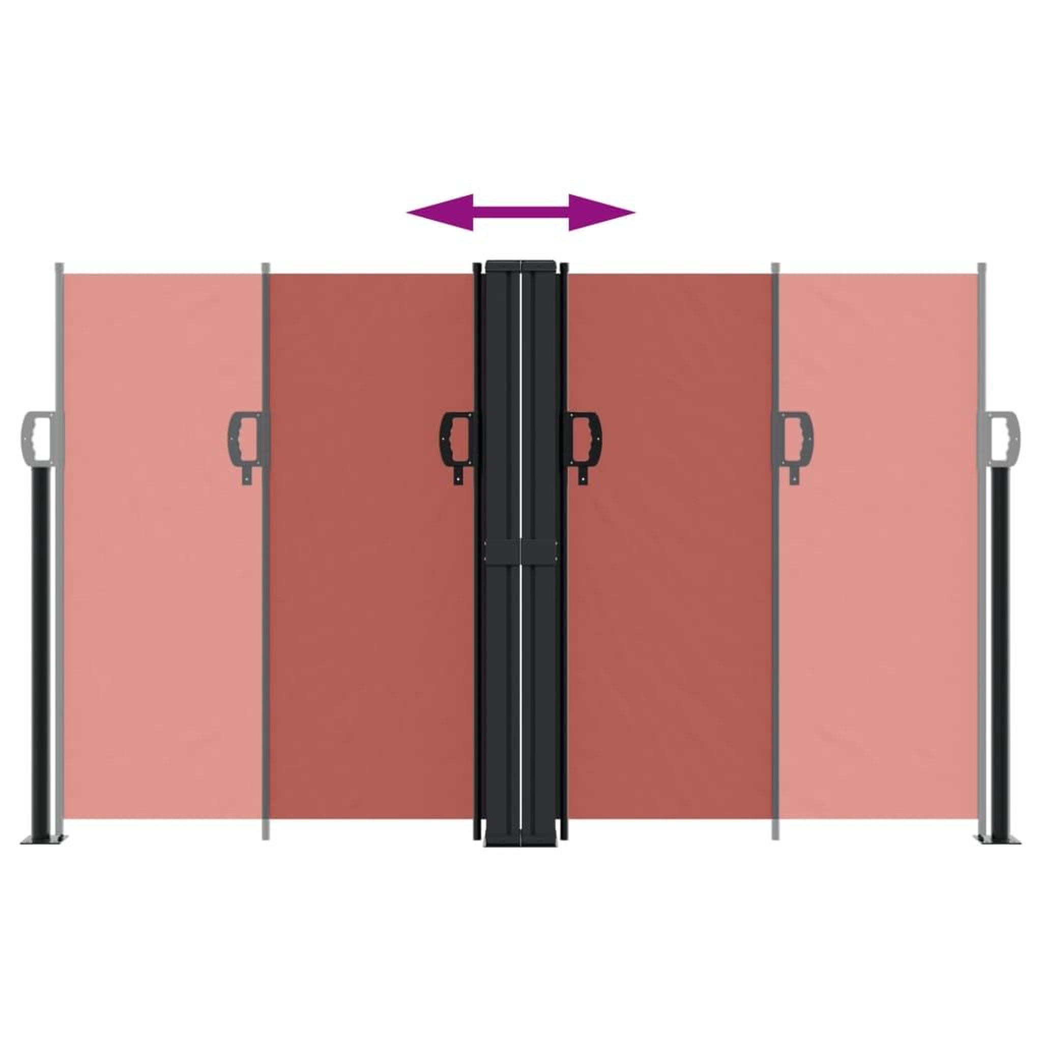 Voir la diapositive 5 : VIDAXL Auvent lateral retractable terre cuite 140x600 cm