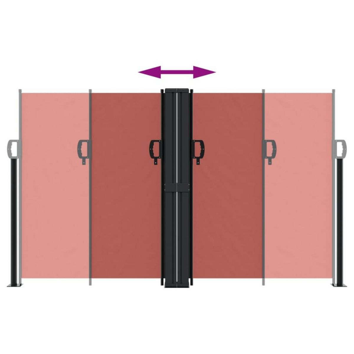 VIDAXL Auvent lateral retractable terre cuite 140x600 cm