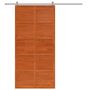 Voir la diapositive 3 : VIDAXL Porte de grange marron cire 100x208 cm bois massif de pin