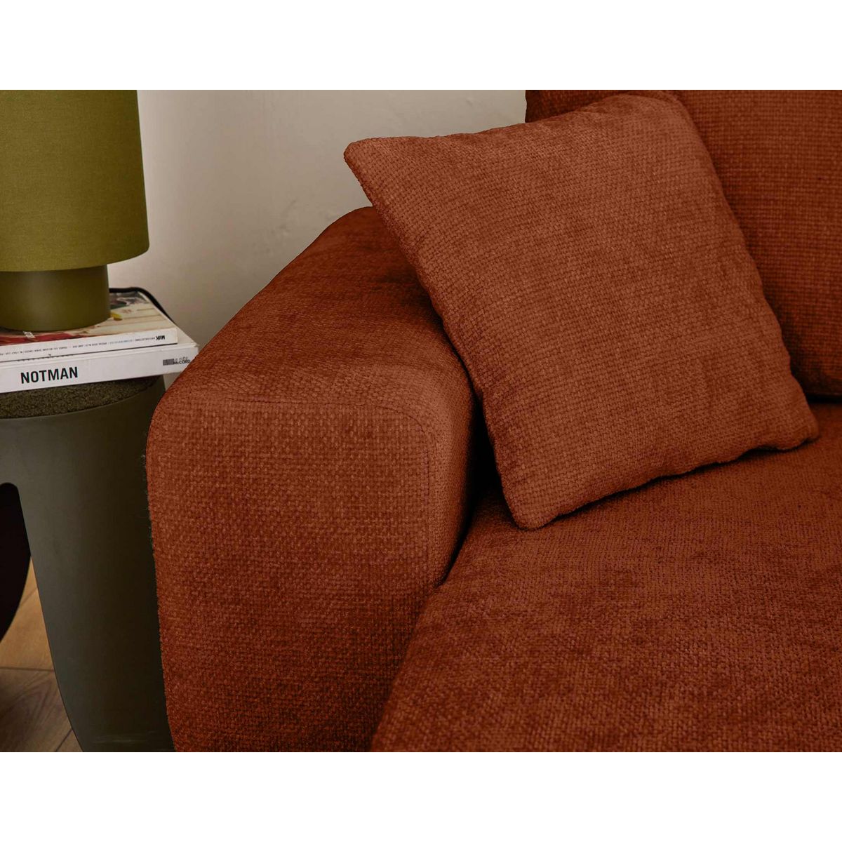 BEST MOBILIER Milan - canapé d'angle réversible 4 places - convertible avec coffre - en velours texturé