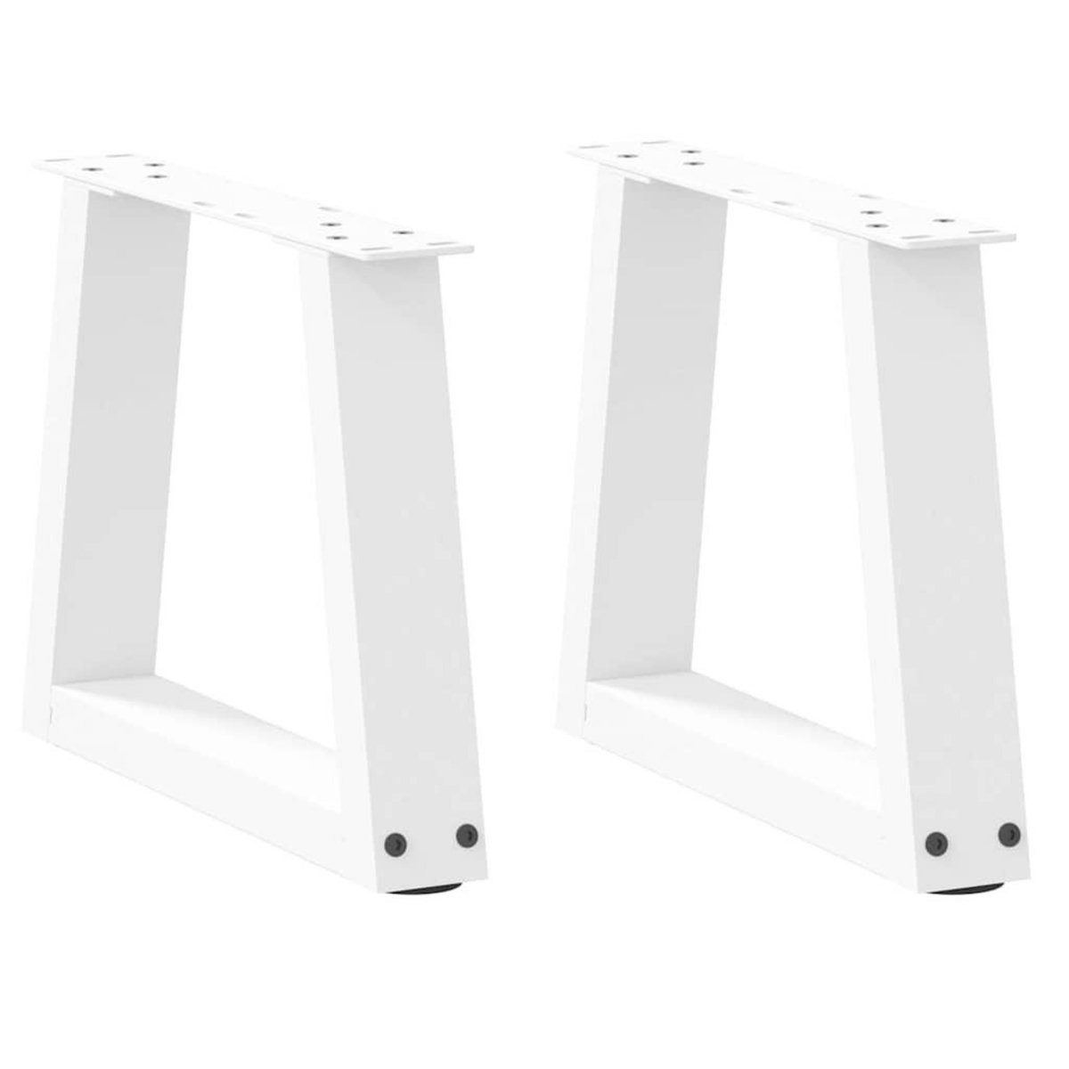 VIDAXL Pieds de table a manger forme V 2pcs blanc 30x(30-31,3)cm acier