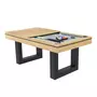 CONCEPT USINE Table multi-jeux 3 en 1 billard et ping-pong en bois DENVER