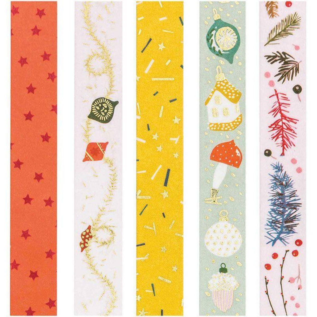 RICO DESIGN 5 masking tape Noël nostalgique 1,5 cm x 10 m