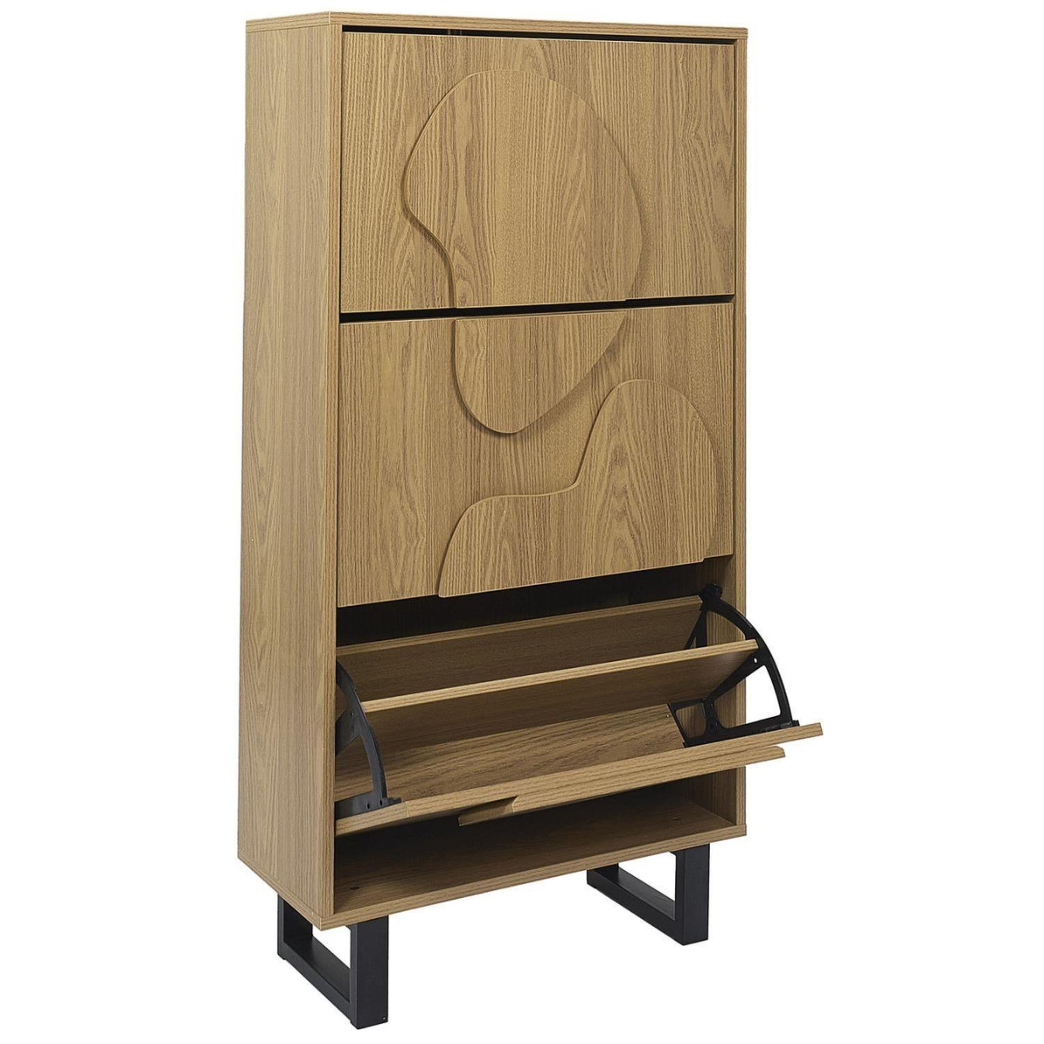 The Home Deco Factory Meuble à chaussure 3 portes calypso - beige