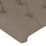 Voir la diapositive 5 : VIDAXL Tete de lit avec oreilles Taupe 203x23x78/88 cm Tissu
