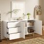 Voir la diapositive 5 : MERAX Buffet 2 porte(s) 3 tiroir(s) - 160 cm blanc mdf