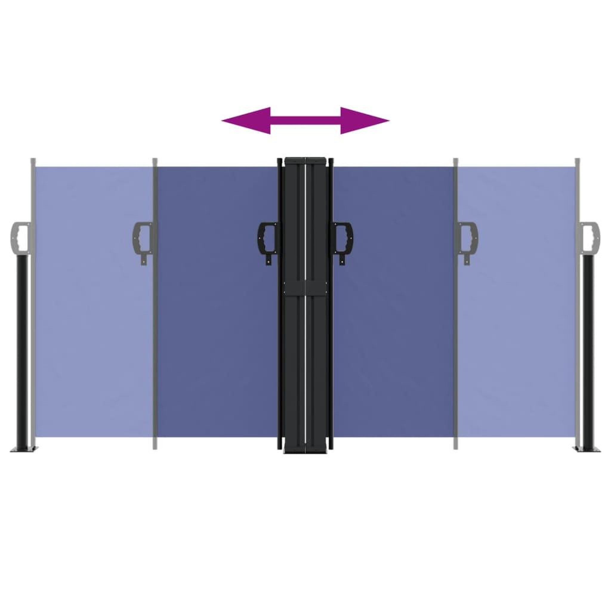 Voir la diapositive 5 : VIDAXL Auvent lateral retractable bleu 120x1200 cm