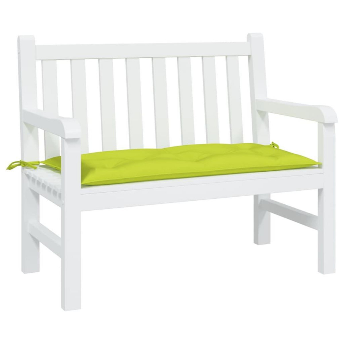 VIDAXL Coussin de banc de jardin vert brillant 110x50x7cm tissu oxford