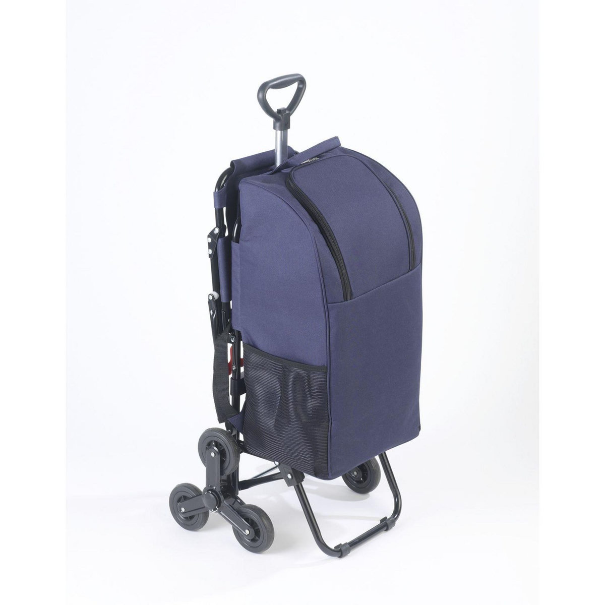 Wenko Chariot de courses avec siège - Sac isotherme 35 L - Bleu foncé