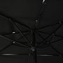Voir la diapositive 5 : VIDAXL Parasol de jardin a 3 niveaux avec mat en aluminium noir