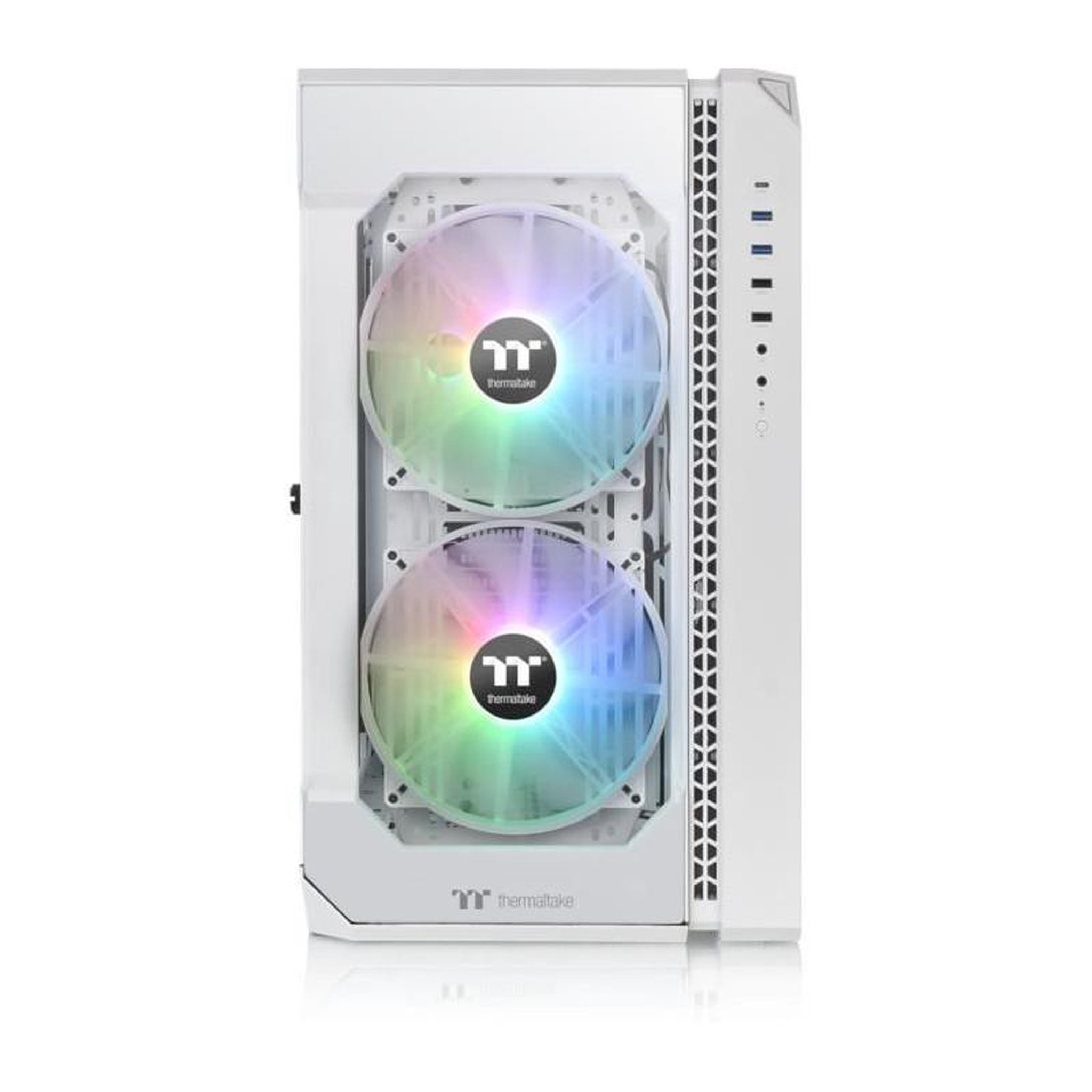 Voir la diapositive 2 : Thermaltake Boîtier PC - THERMALTAKE - View 51 TG ARGB - Boitier sans alimentation - Grand tour - Format E-ATX - Blanc ( CA-1Q6-00M6WN-00 )