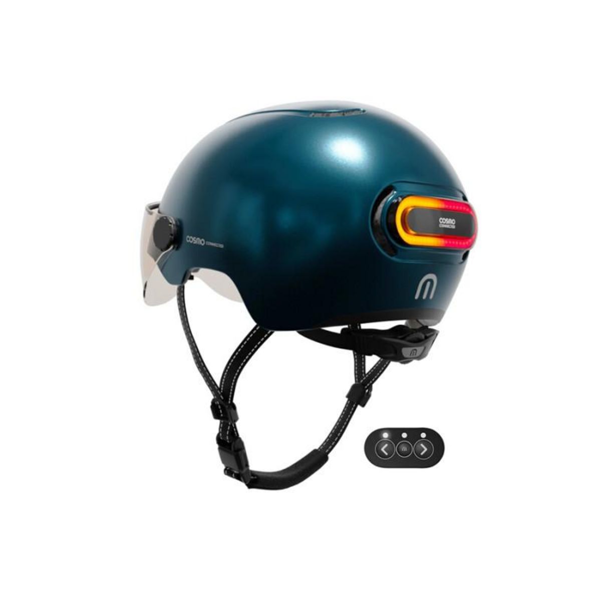 COSMO CONNECTED Casque vélo Cosmo Connected Fusion Bleu Marine Métallisé