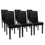 Voir la diapositive 1 : ID MARKET Lot de 6 chaises HANNAH noires pour salle à manger