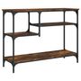 Voir la diapositive 2 : VIDAXL Table console avec etageres chene fume 100x35x75 cm