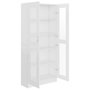 Voir la diapositive 5 : VIDAXL Armoire a vitrine Blanc 82,5x30,5x185,5 cm Bois d'ingenierie