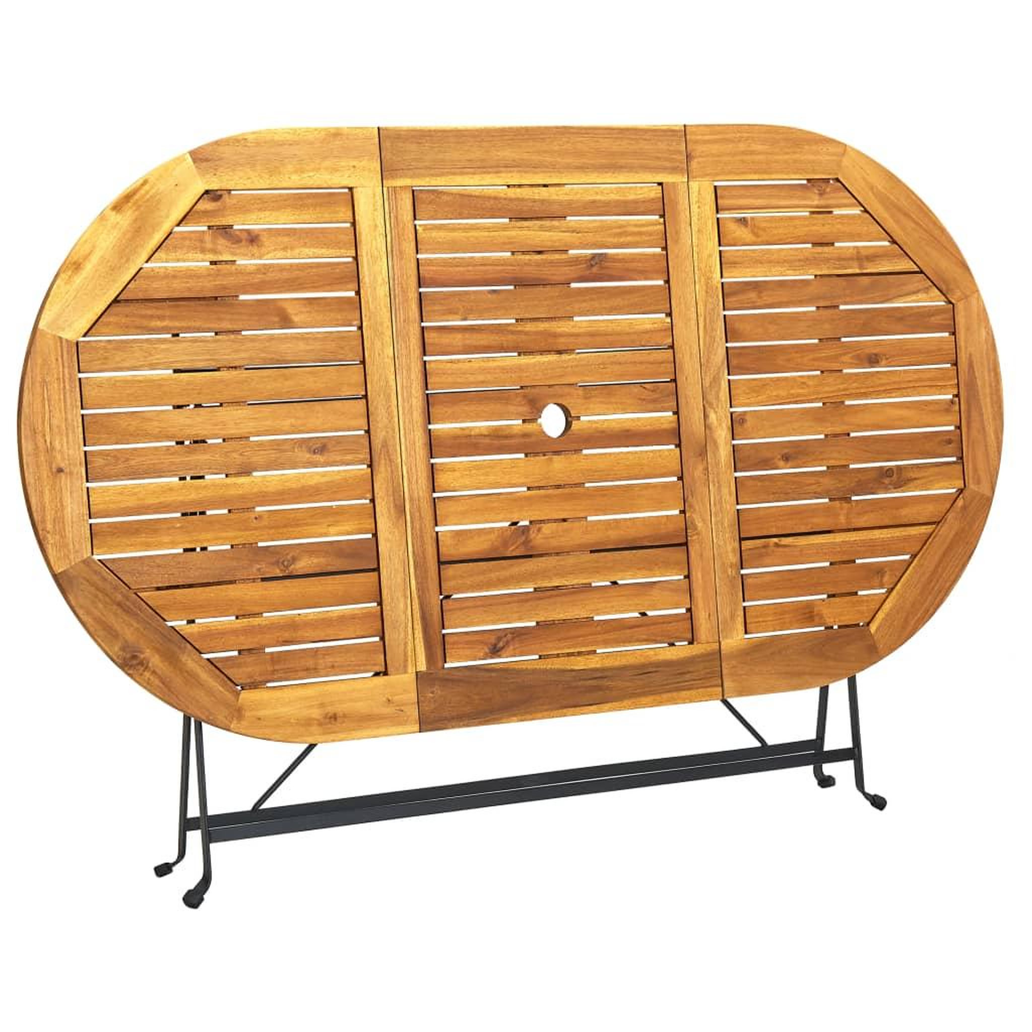 Voir la diapositive 4 : VIDAXL Table de jardin 160x85x74 cm Bois d'acacia massif Ovale