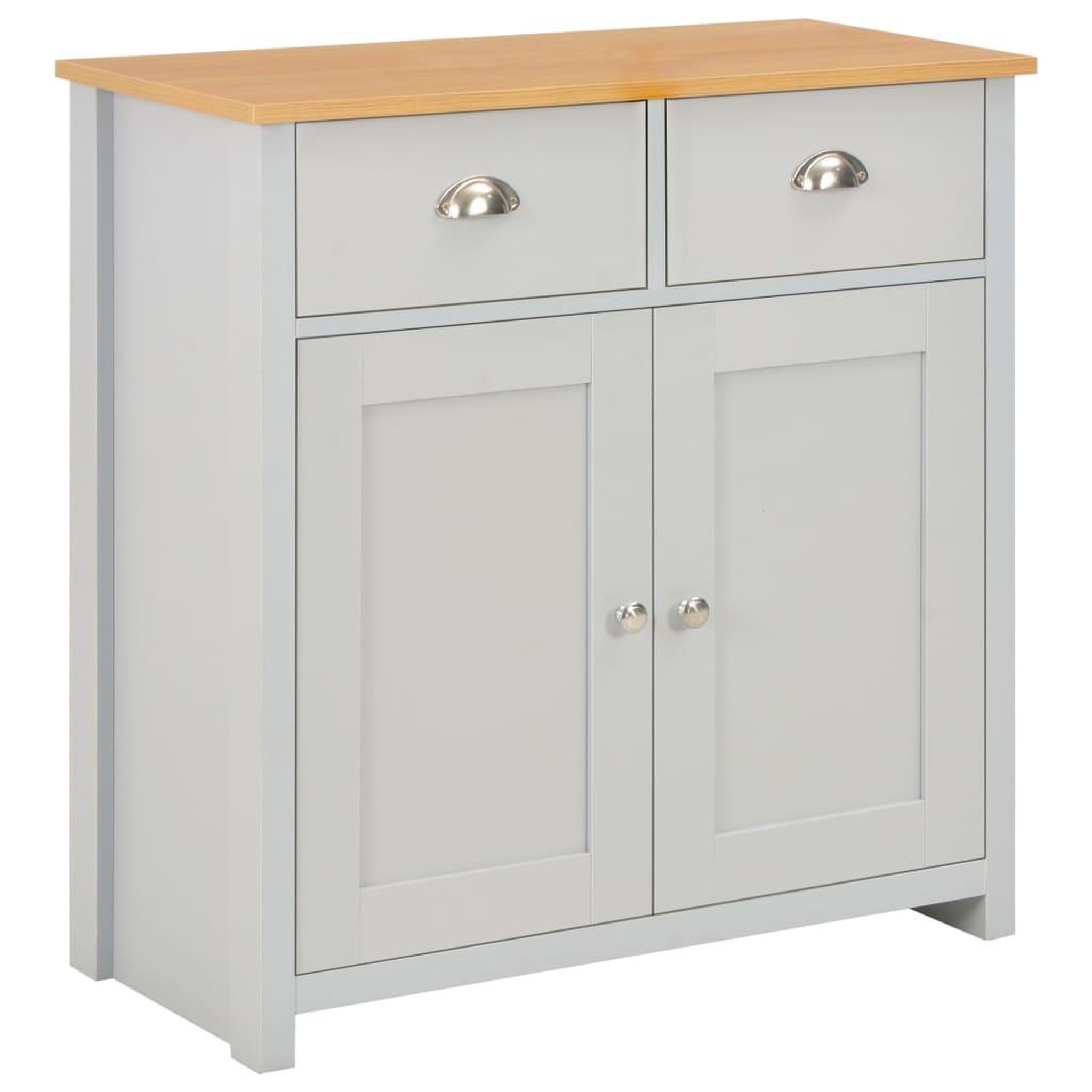 Voir la diapositive 1 : VIDAXL Buffet Gris 79x35x81 cm