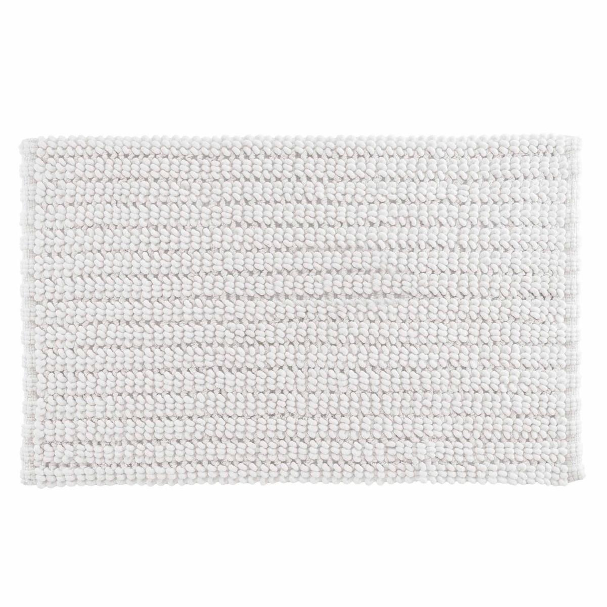 Douceur d'Intérieur Tapis de bain en chenille  voltis  50x80cm blanc