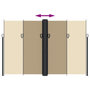 Voir la diapositive 5 : VIDAXL Auvent lateral retractable beige 220x1200 cm