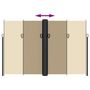 Voir la diapositive 5 : VIDAXL Auvent lateral retractable beige 220x1200 cm