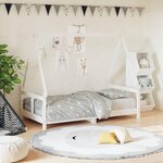 VIDAXL Cadre de lit pour enfant blanc 80x160 cm bois de pin massif