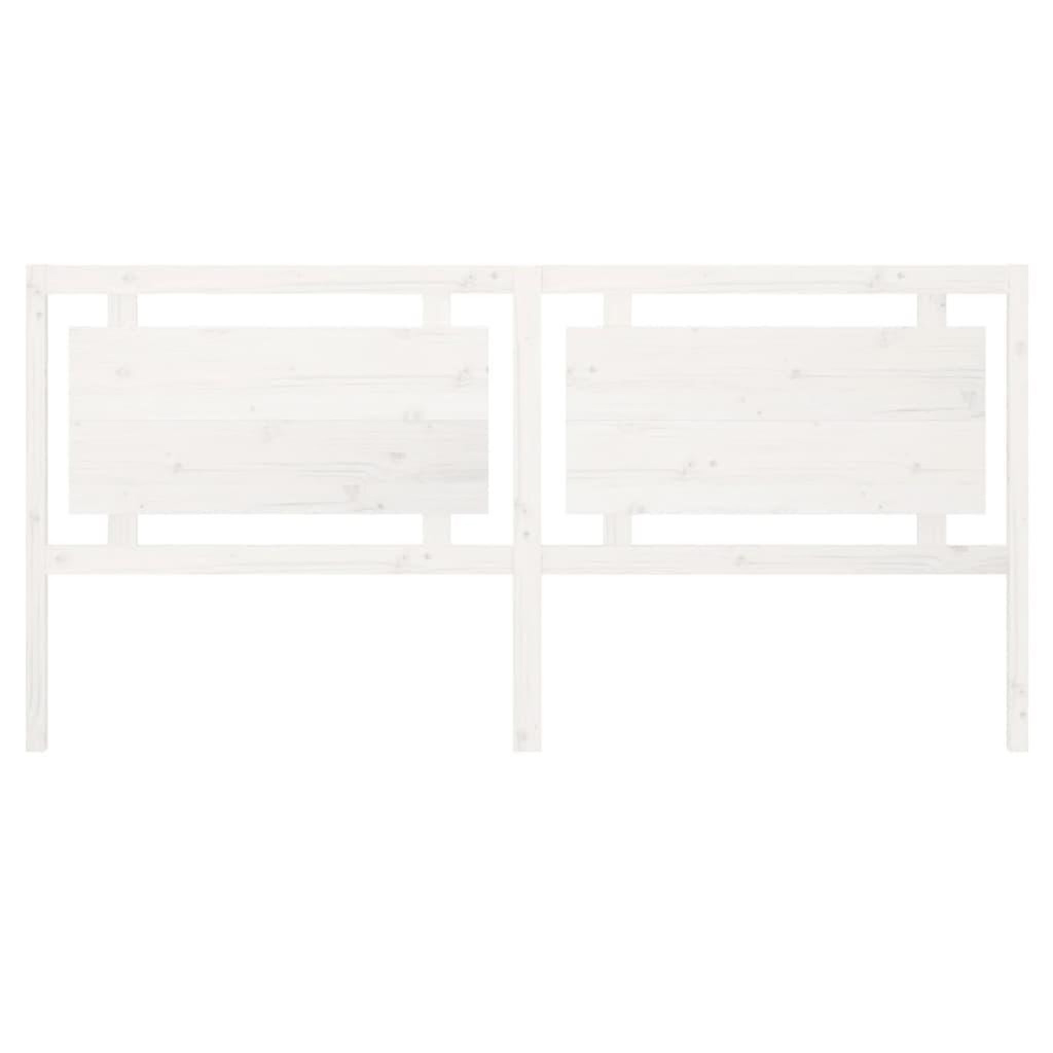 Voir la diapositive 4 : VIDAXL Tete de lit Blanc 205,5x4x100 cm Bois massif de pin
