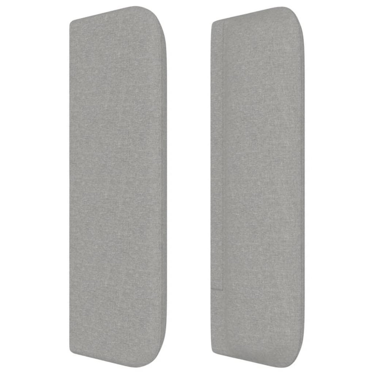 VIDAXL Tete de lit avec oreilles Gris clair 103x16x78/88 cm Tissu