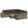Voir la diapositive 2 : VIDAXL Salon de jardin 9 pcs avec coussins gris resine tressee