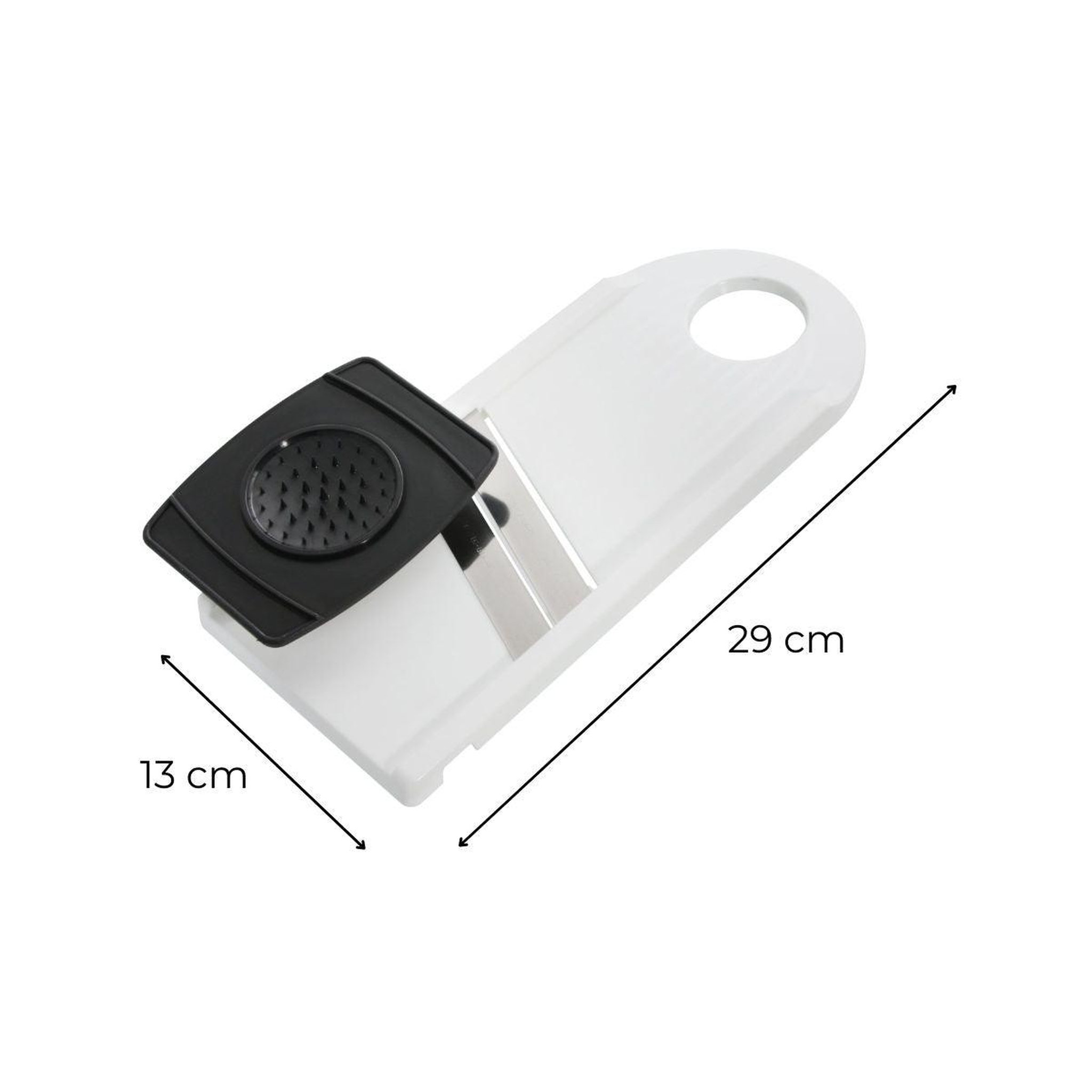 Voir la diapositive 3 : Fackelmann Mandoline de cuisine manuelle double lame avec protège main fackelmann basic