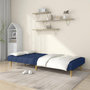 Voir la diapositive 3 : VIDAXL Canape-lit a 2 places bleu tissu