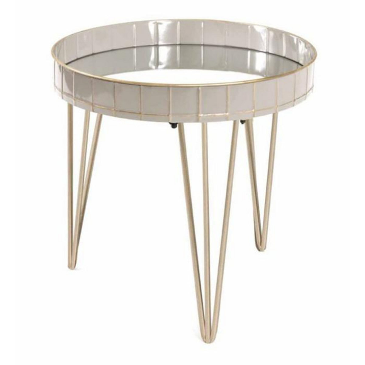 Paris Prix Table d'Appoint Déco  Andrés  51cm Gris