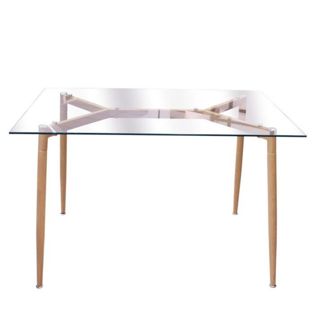 Paris Prix Table de Repas en Verre  Glosa  115cm Transparent