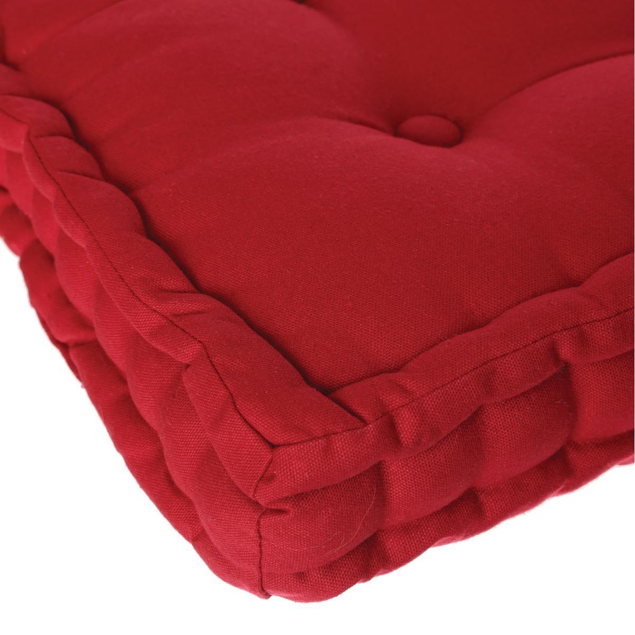 Voir la diapositive 4 : ATMOSPHERA Coussin de sol  dorian  40x40cm rouge