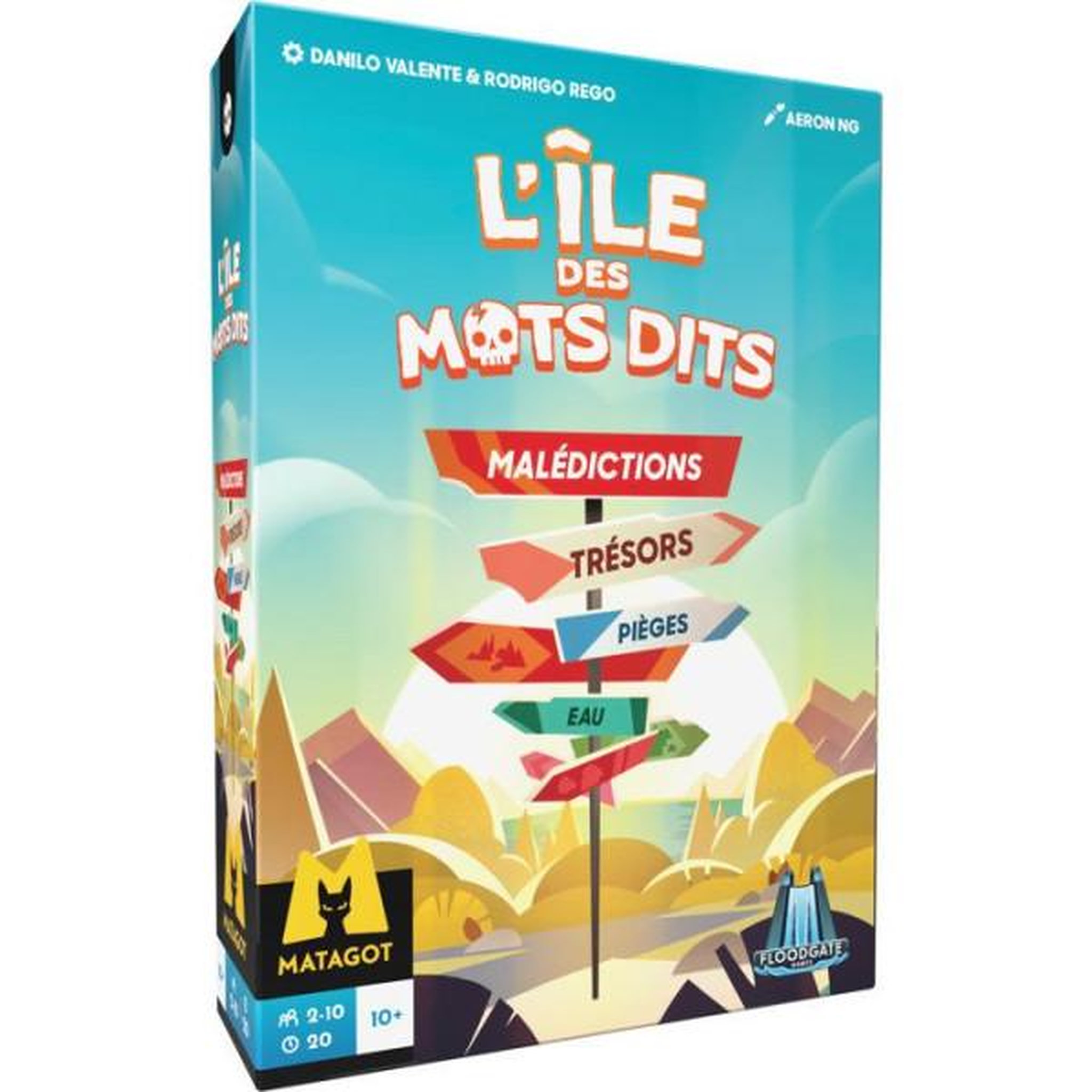 Asmodee ASMODEE Jeu de société L'île des mots dits - 2 a 10 joueurs - Des 10 ans - Parties de 20 min - Jeu coopératif ou compétitif