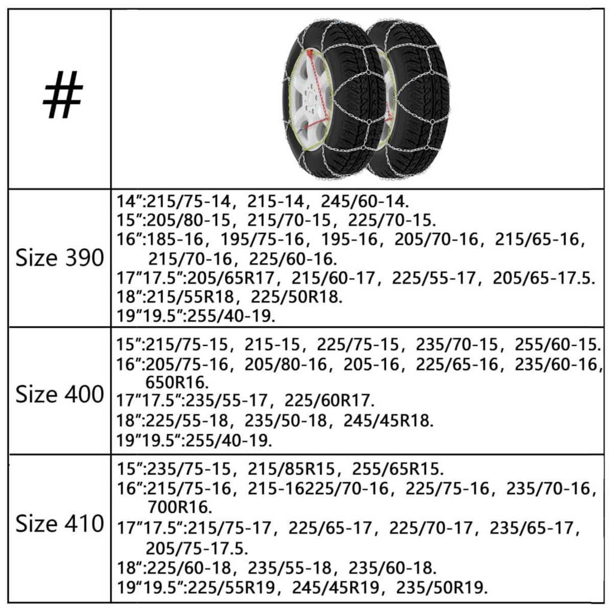 VIDAXL Chaînes antiderapantes 2 pcs 16 mm VUS 4x4 Taille 450