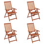 Voir la diapositive 1 : VIDAXL Chaises pliables de jardin lot de 4 Bois d'acacia solide