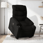 VIDAXL Fauteuil inclinable noir tissu