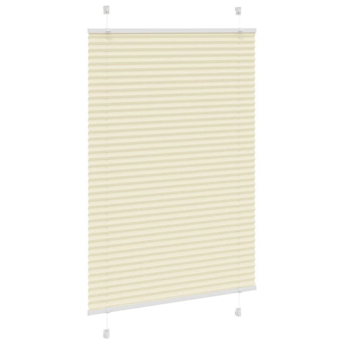 VIDAXL Store plisse creme 85x100 cm largeur du tissu 84,4 cm polyester