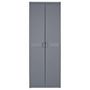 Voir la diapositive 2 : VIDAXL Armoire de rangement de jardin gris 65x45x172 cm PP rotin