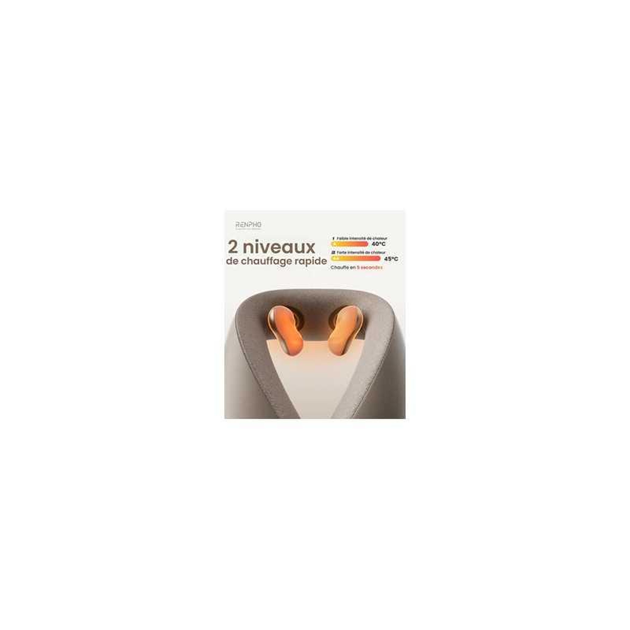 Voir la diapositive 5 : RENPHO Masseur Renpho U-Neck mini Marron