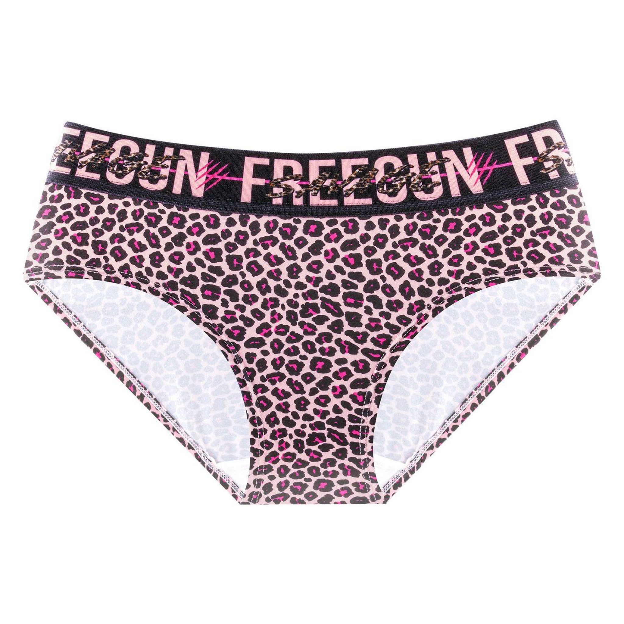 Voir la diapositive 3 : FREEGUN Lot de 4 culottes femme leopard