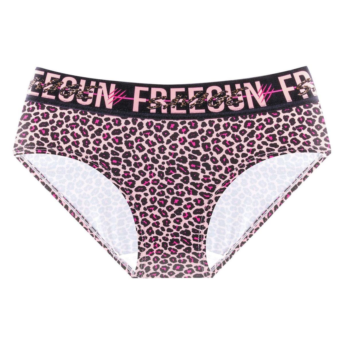 FREEGUN Lot de 4 culottes femme Leopard