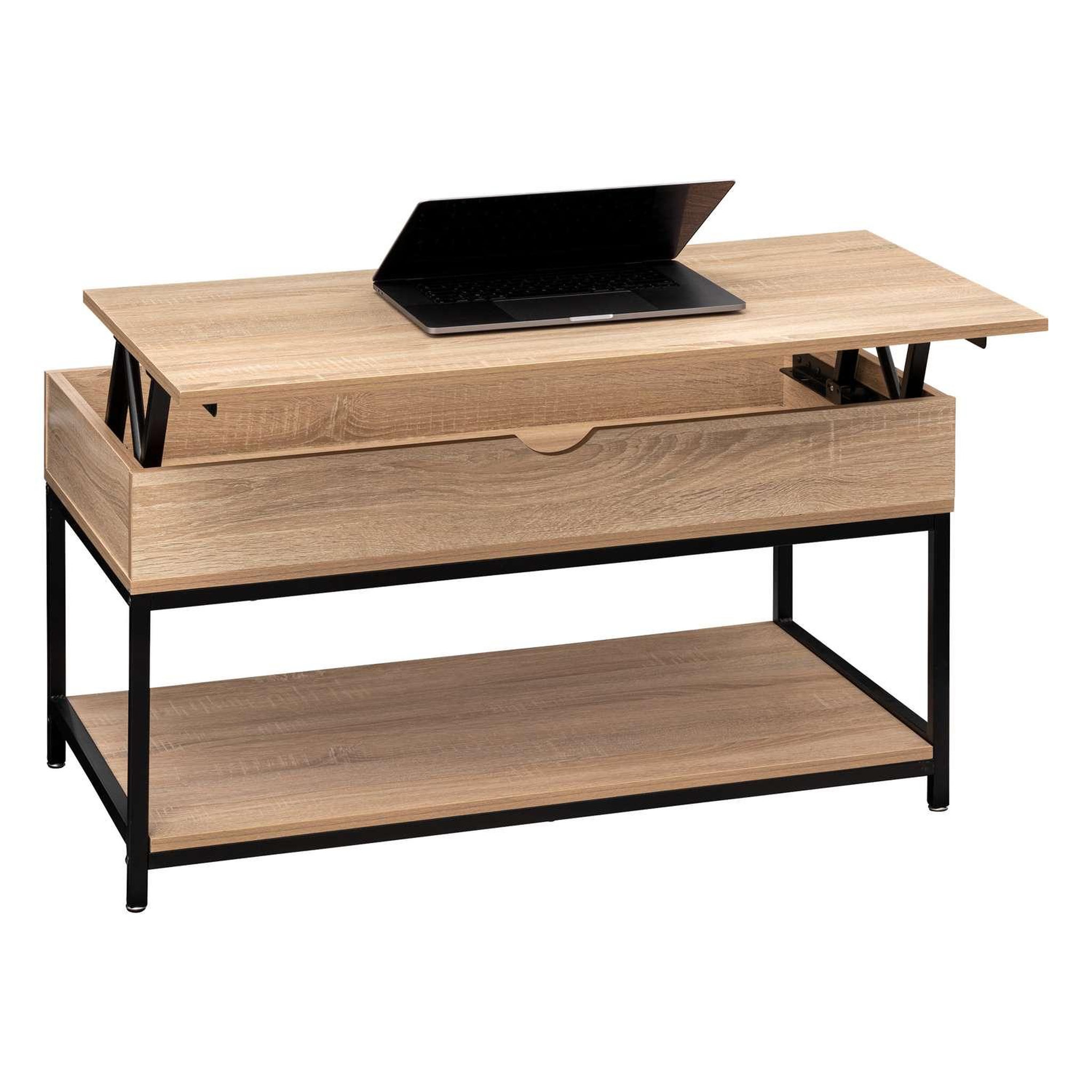 Voir la diapositive 6 : FIVE Table basse avec plateau relevable - beige