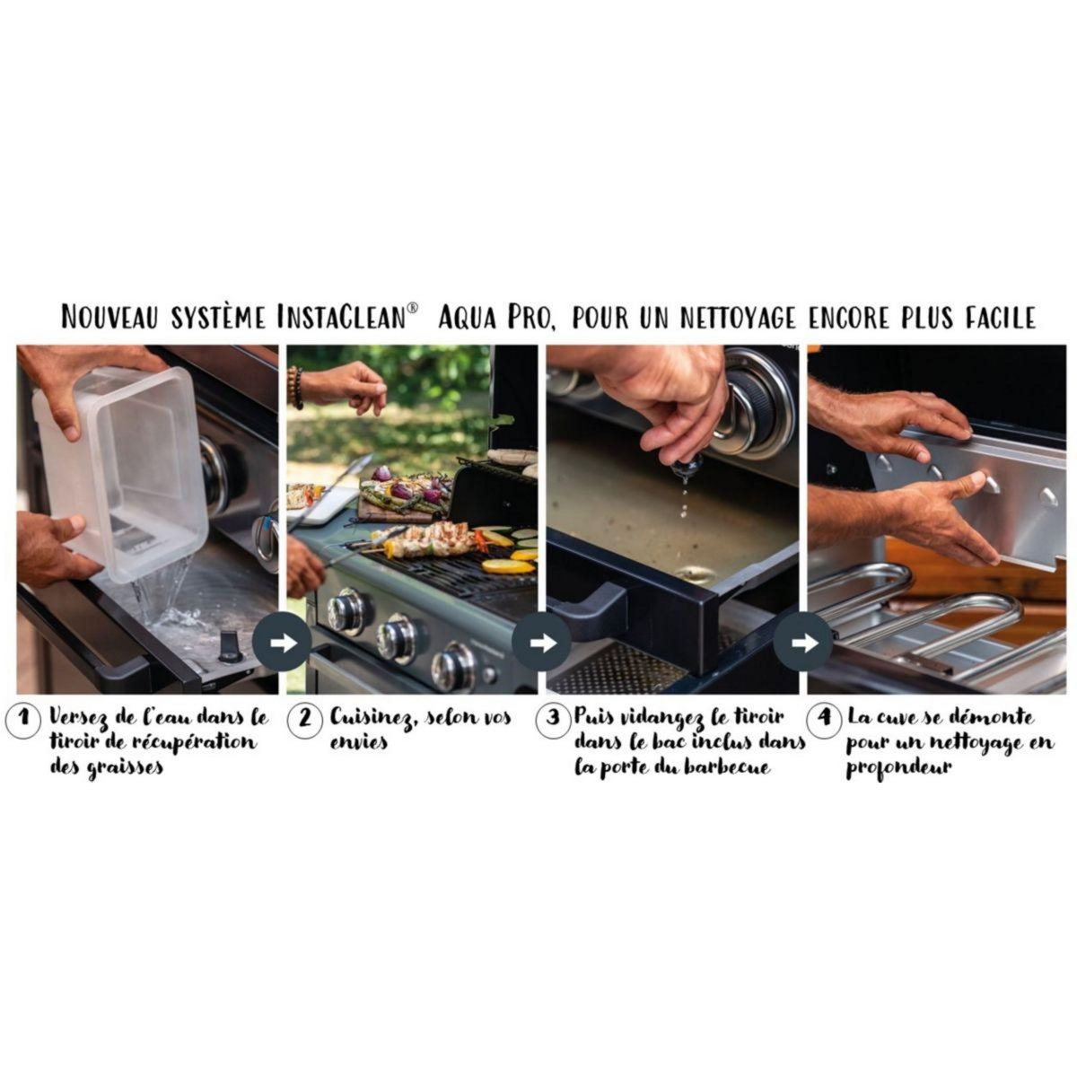 CAMPINGAZ Barbecue gaz Premium 4W noir 4 brûleurs sur chariot, 72x46 cm