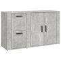 Voir la diapositive 2 : VIDAXL Buffet Gris beton 100x33x59,5 cm Bois d'ingenierie