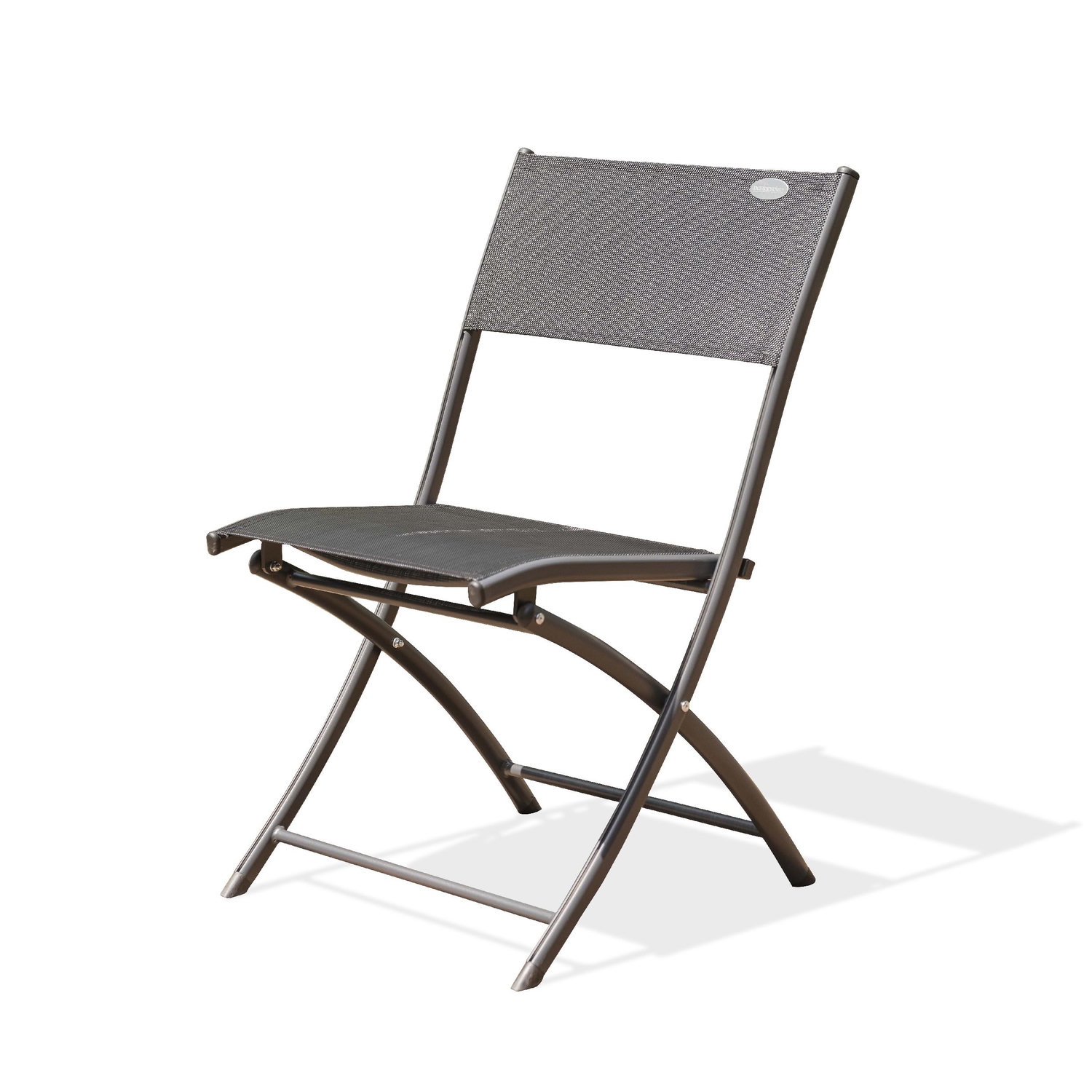 Dcb Garden Chaise de jardin pliante en aluminium et toile plastifiée