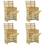 Voir la diapositive 1 : VIDAXL Composteur de jardin a lattes 4 pcs 80x50x100 cm Pin impregne