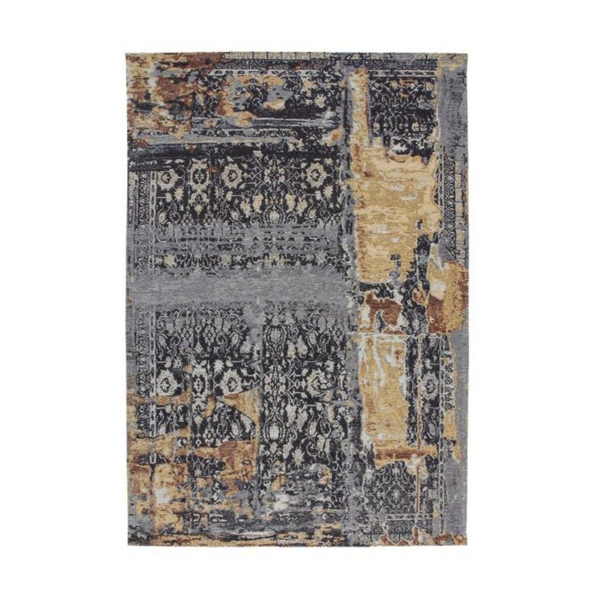 Paris Prix Tapis Jacquard à Poils Courts  Blaze  Bleu