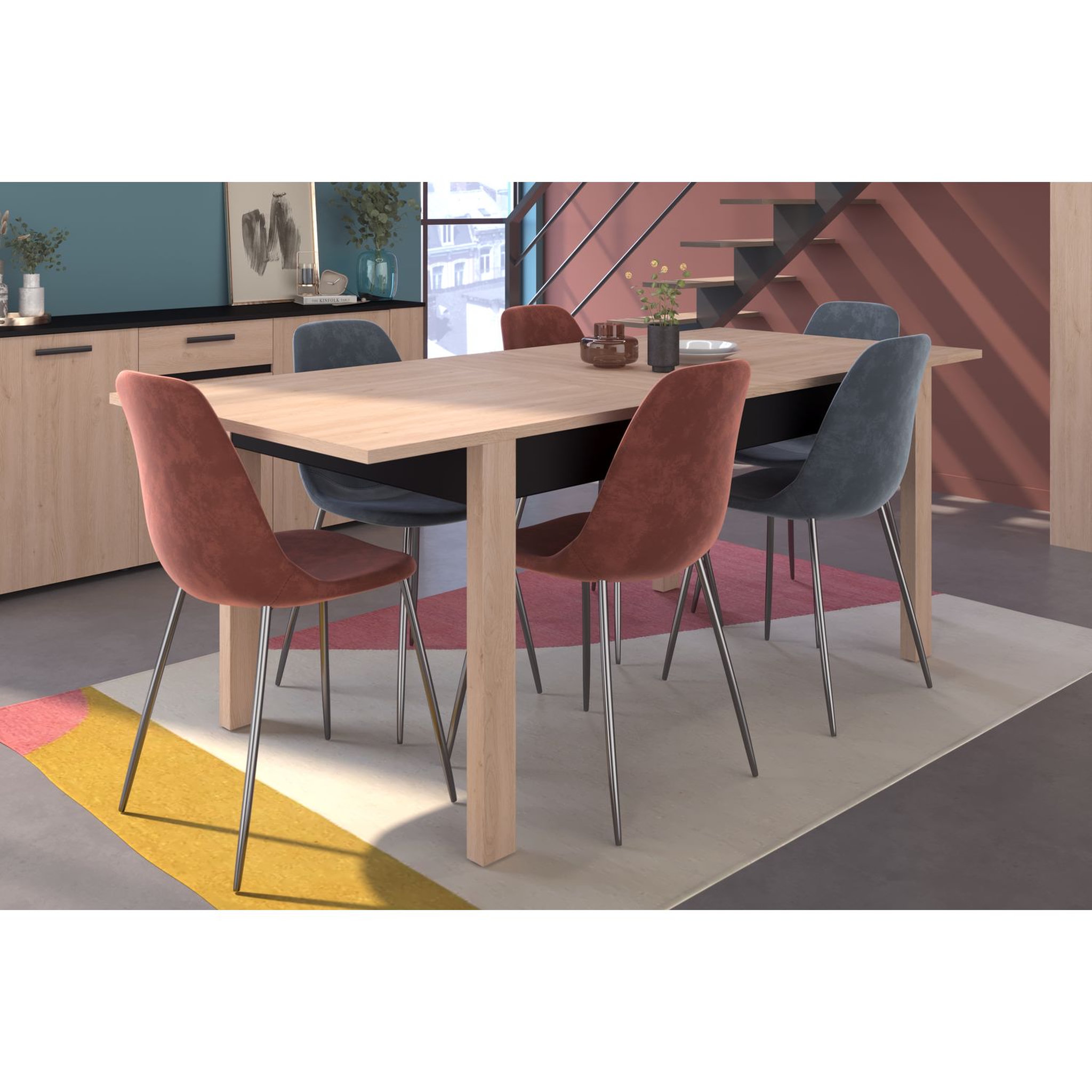 Voir la diapositive 7 : Table de séjour salle à manger extensible L157/207 cm LOLA