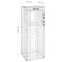 Voir la diapositive 6 : VIDAXL Poteaux a panier de gabion 2 pcs 50x50x140 cm Fer